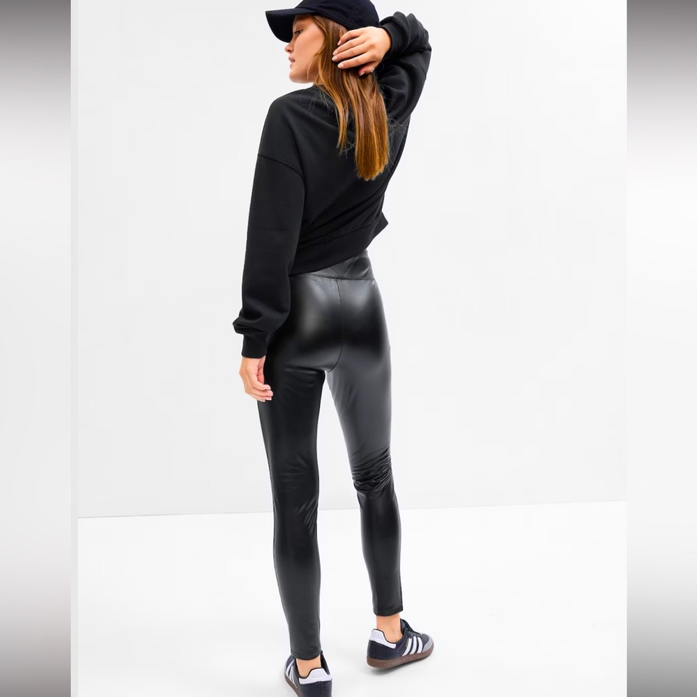 GAP Vegan-Leather Ponte Leggings